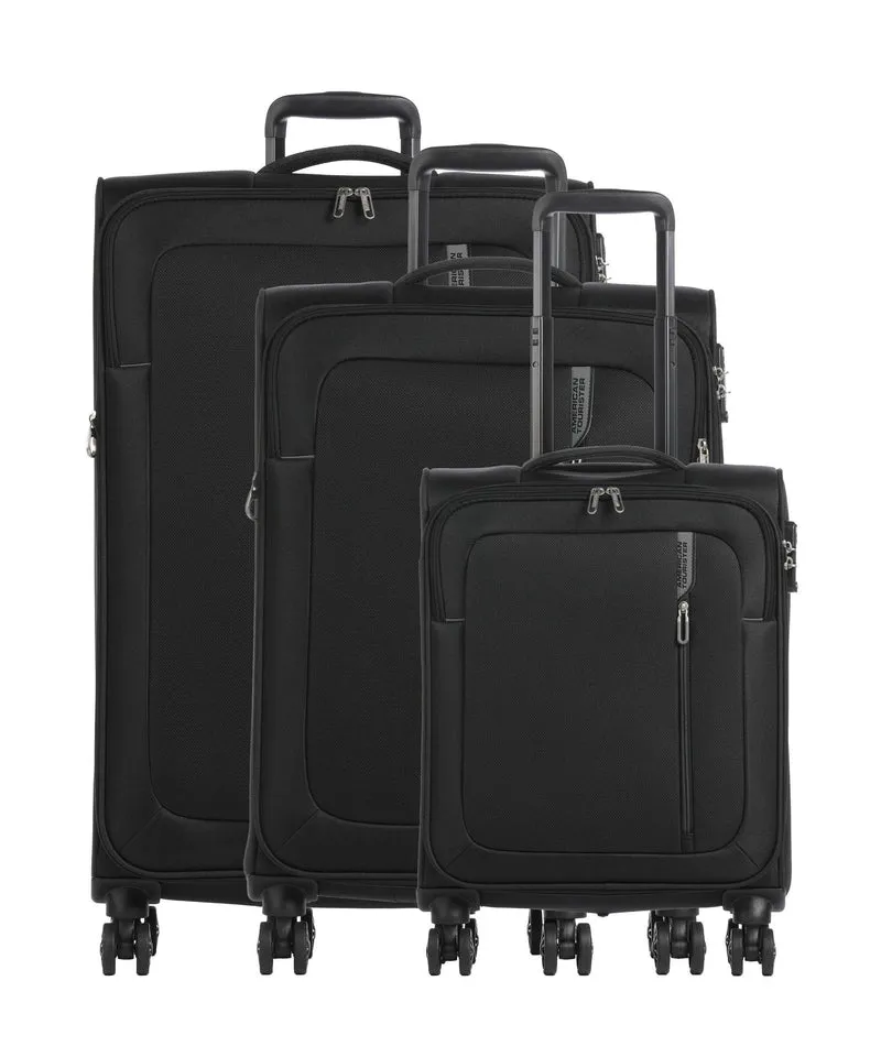 American Tourister Nitestream Set valigie trolley (4 ruote) black/grey