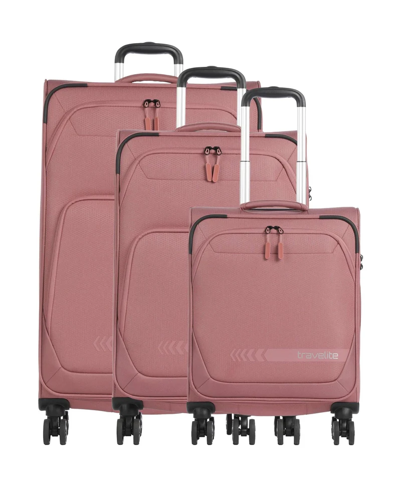 Travelite Kick Off Set valigie trolley (4 ruote) blush