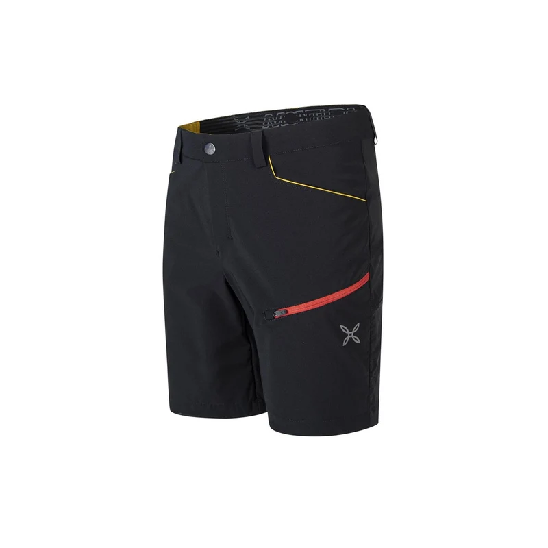 Strech Walk Bermuda Uomo Nero Tabacco