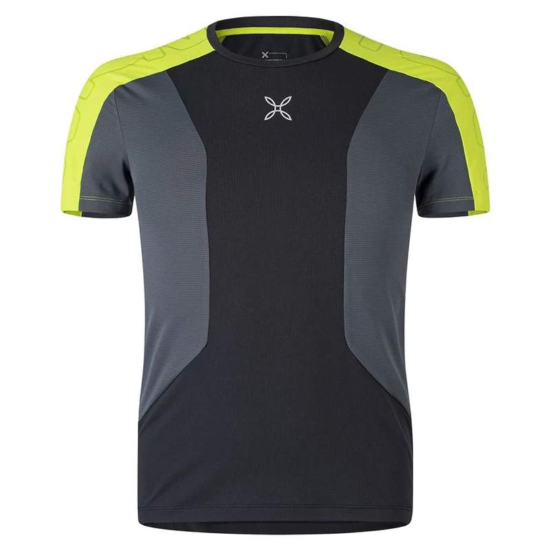 Speed Fly T-Shirt Uomo Nero Verde Lime