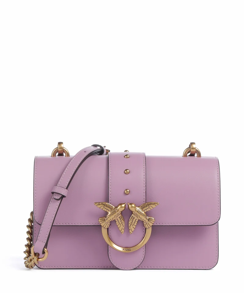 Pinko Love One Mini Borsa a tracolla lilla/antique gold