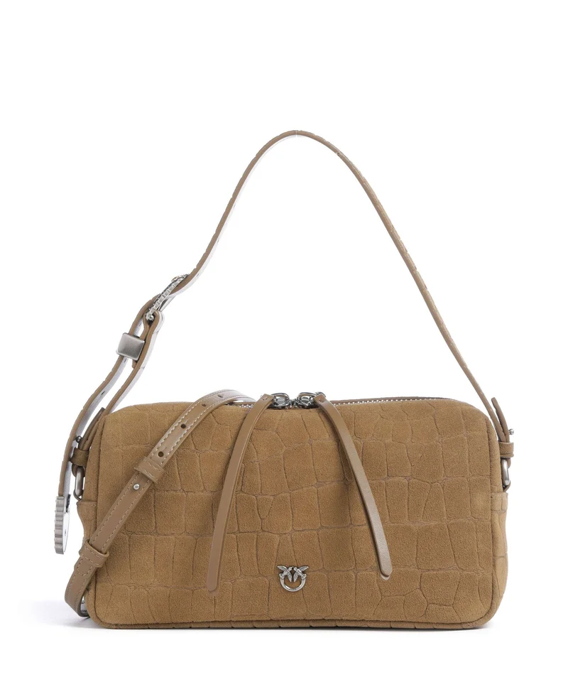 Pinko Borsa a spalla verde canguro/old silver