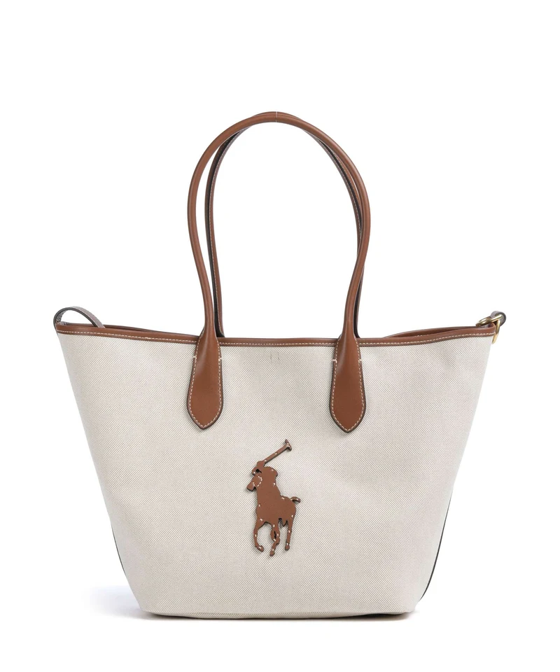 Polo Ralph Lauren Bellport Medium Borsa shopper natural/cuoio