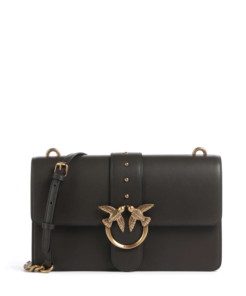 Pinko Love One Classic Borsa a tracolla verde fango/antique gold