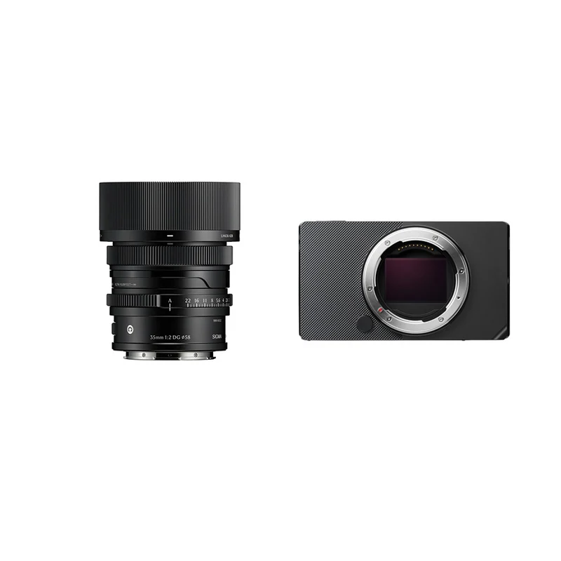 Sigma BF Black + Obiettivo Sigma 35mm F2 C (L-Mount) Black I-Series