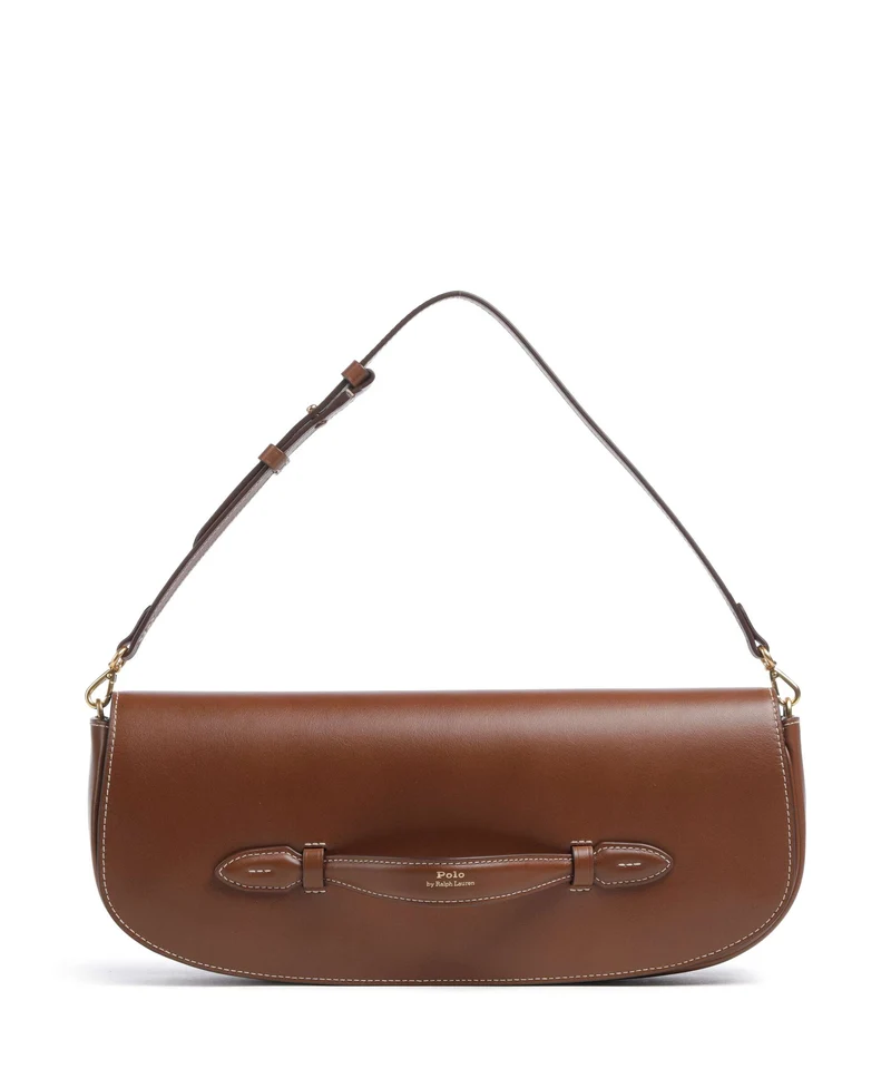 Polo Ralph Lauren Bellport Large Borsa pochette cuoio
