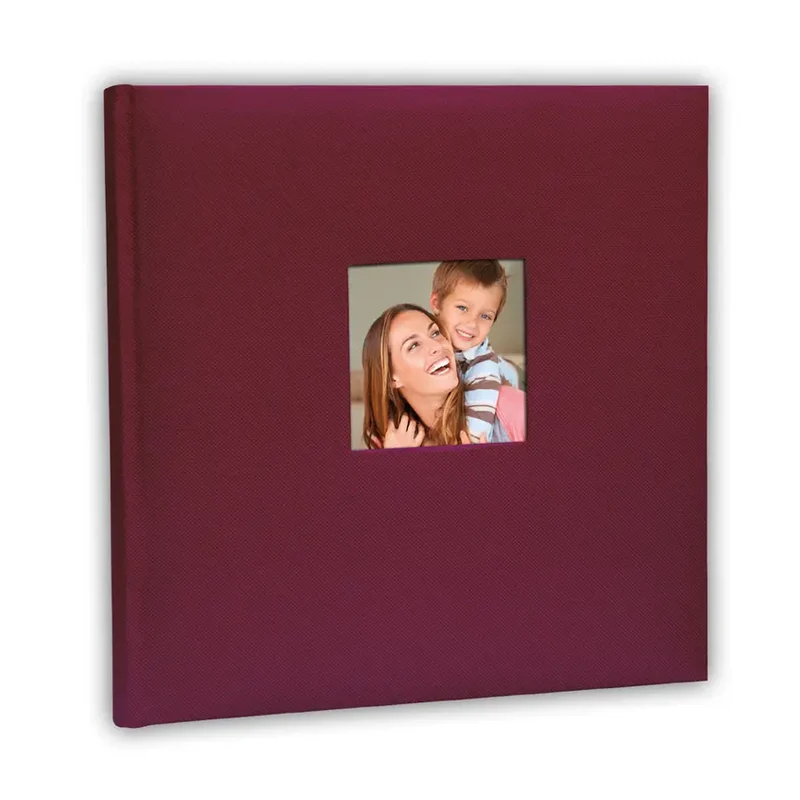 Album con pagine in cartoncino bianco "Cotton Bordeaux" 30 pagine (31x31) - Art. OU313130