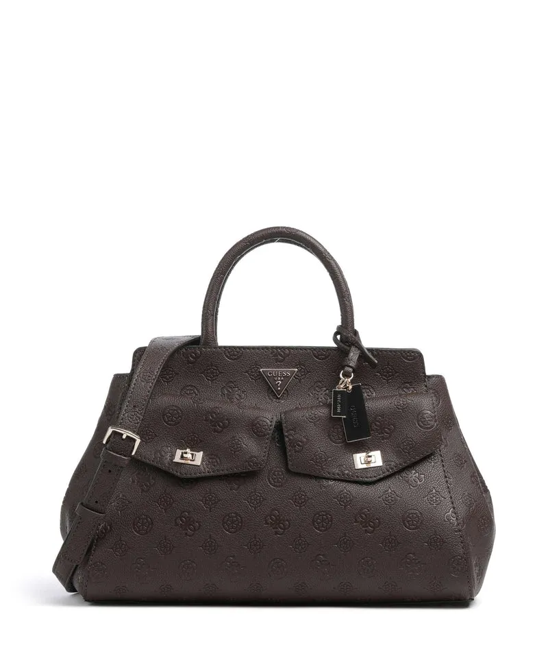 Guess Blake Large Borsa a mano brown logo