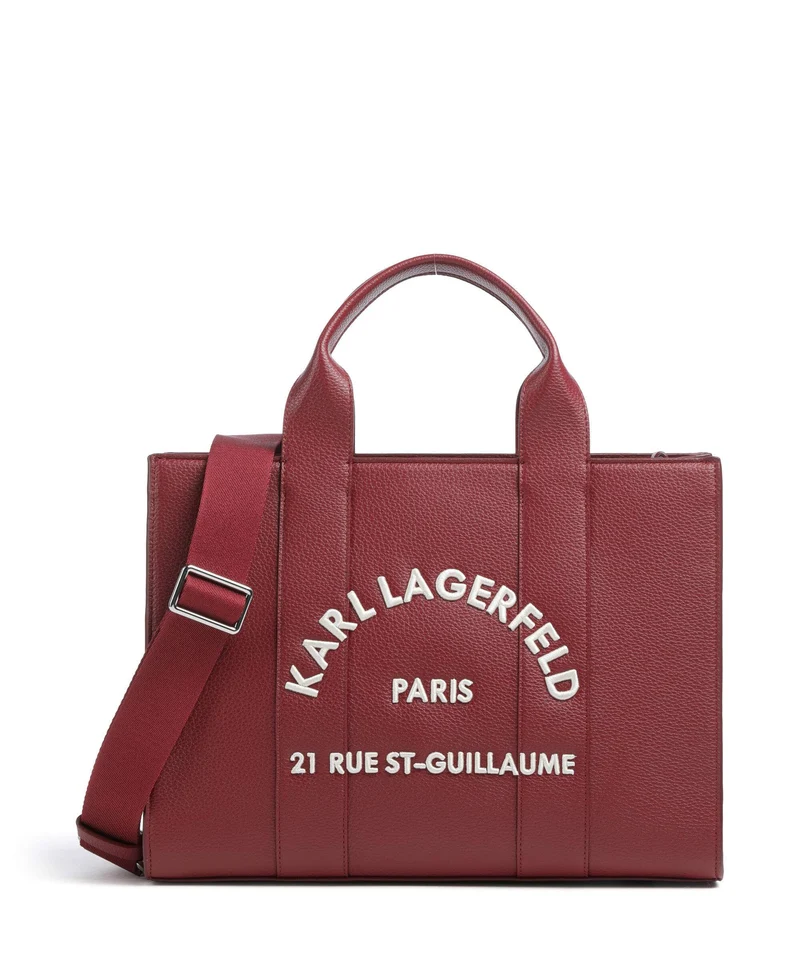 Karl Lagerfeld K/Rue St Guillaume Medium Borsa a mano dark cherry