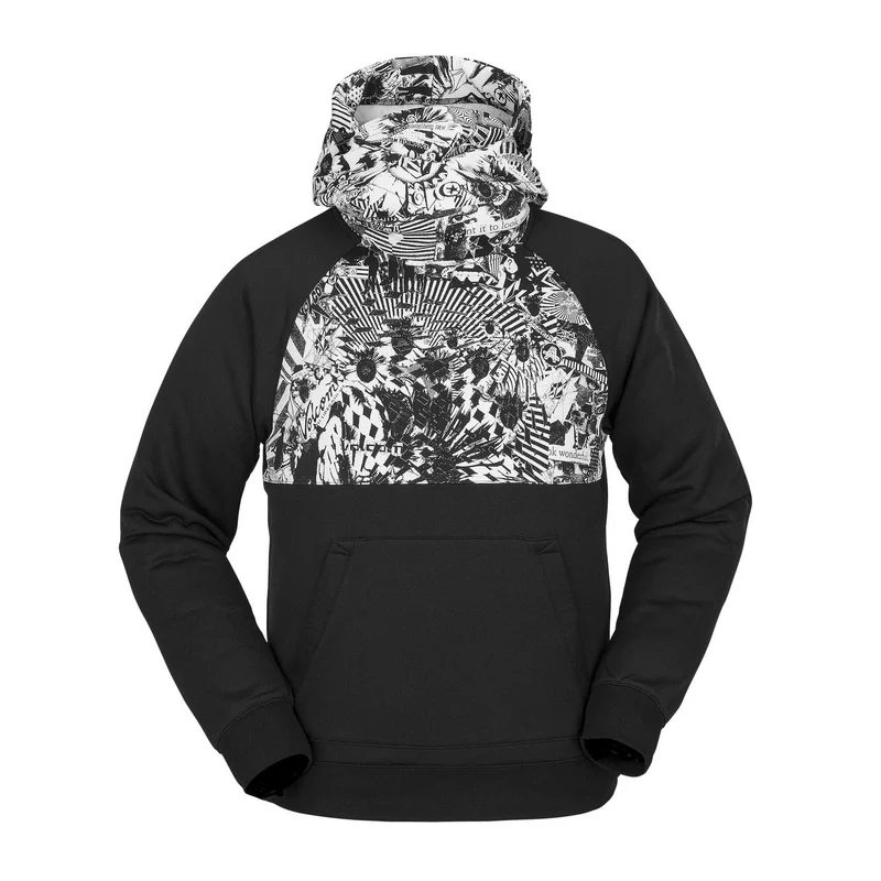Hydro Riding Hoodie Felpa Snowboard Uomo Black White