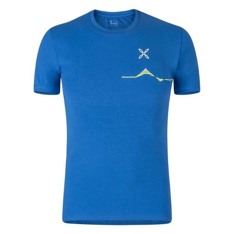 Heartbeat T-Shirt Montagna Celeste Verde Lime