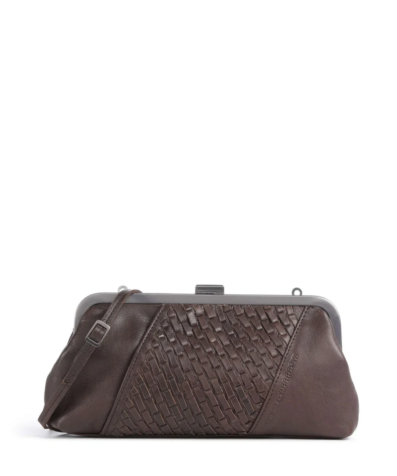Spikes & Sparrow Woven Susy Borsa a tracolla dark brown