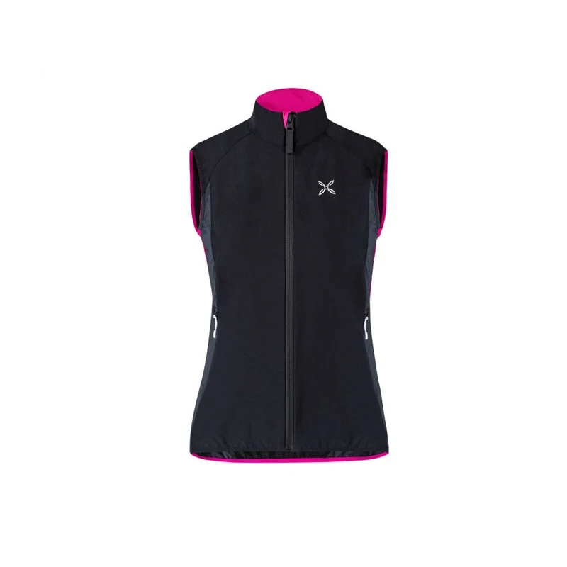 Flash Sky Vest Woman Gilet Montagna Donna Nero Intense Violet