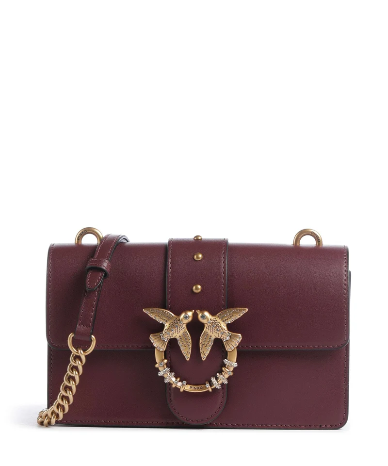 Pinko Love One Mini New Buckle Borsa a tracolla ribes intenso/antique gold