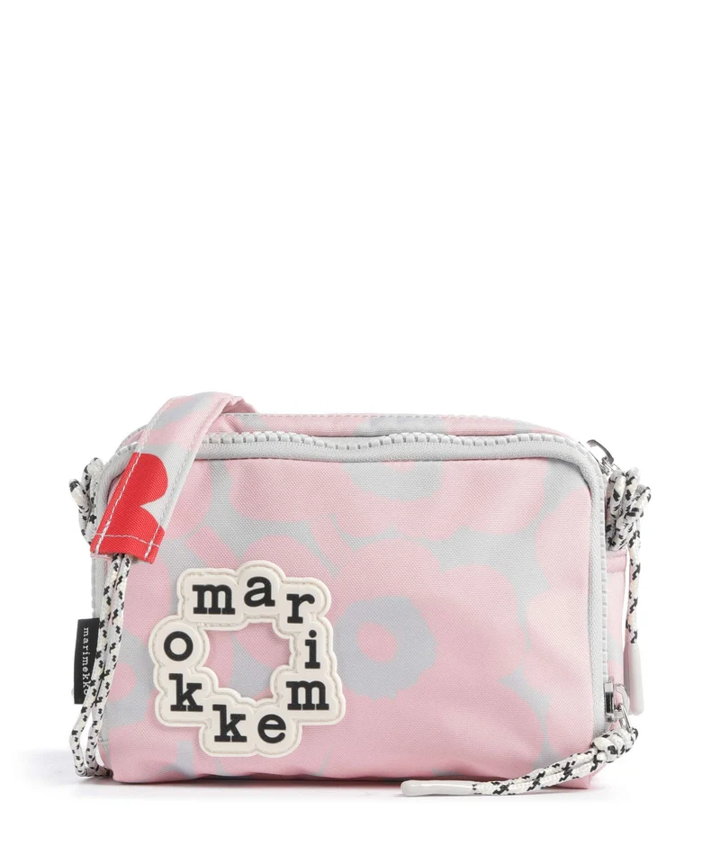 Marimekko Iloisa Unikko Kioski Mini Borsa a tracolla light pink/grey/red