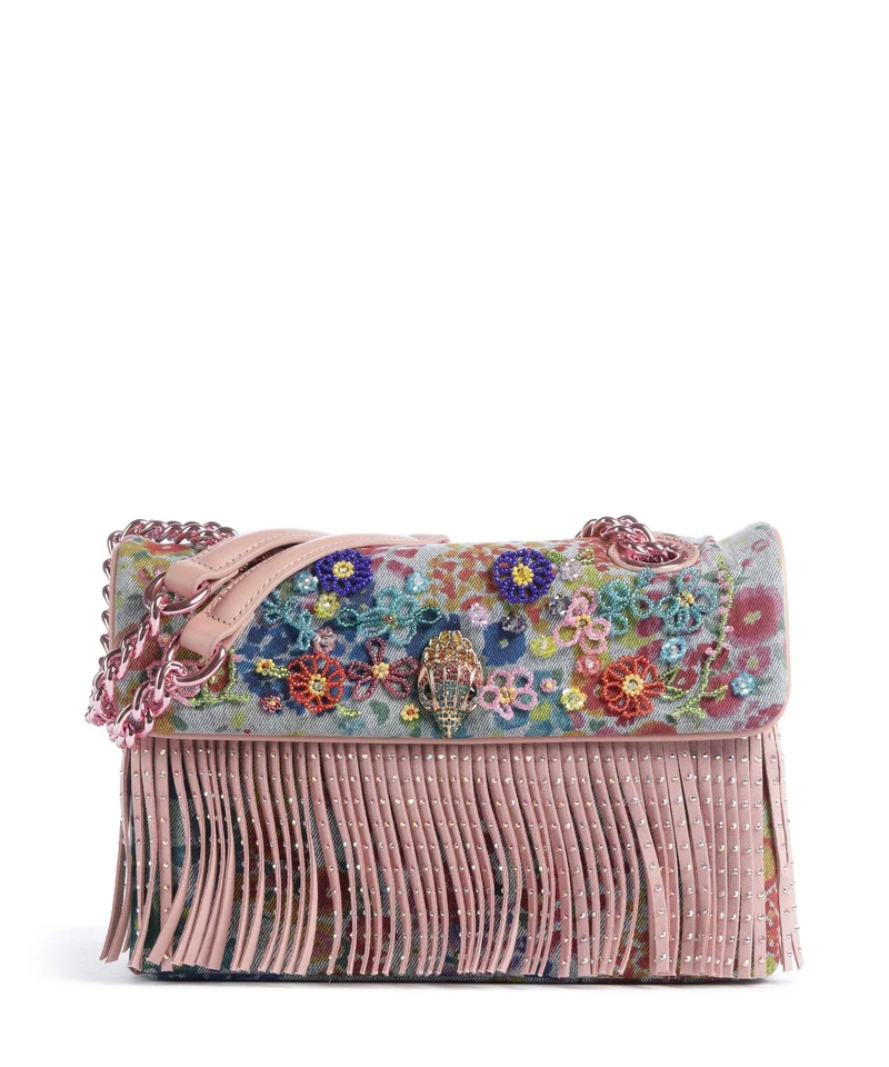 Kurt Geiger Kensington Fringe Borsa a spalla blue