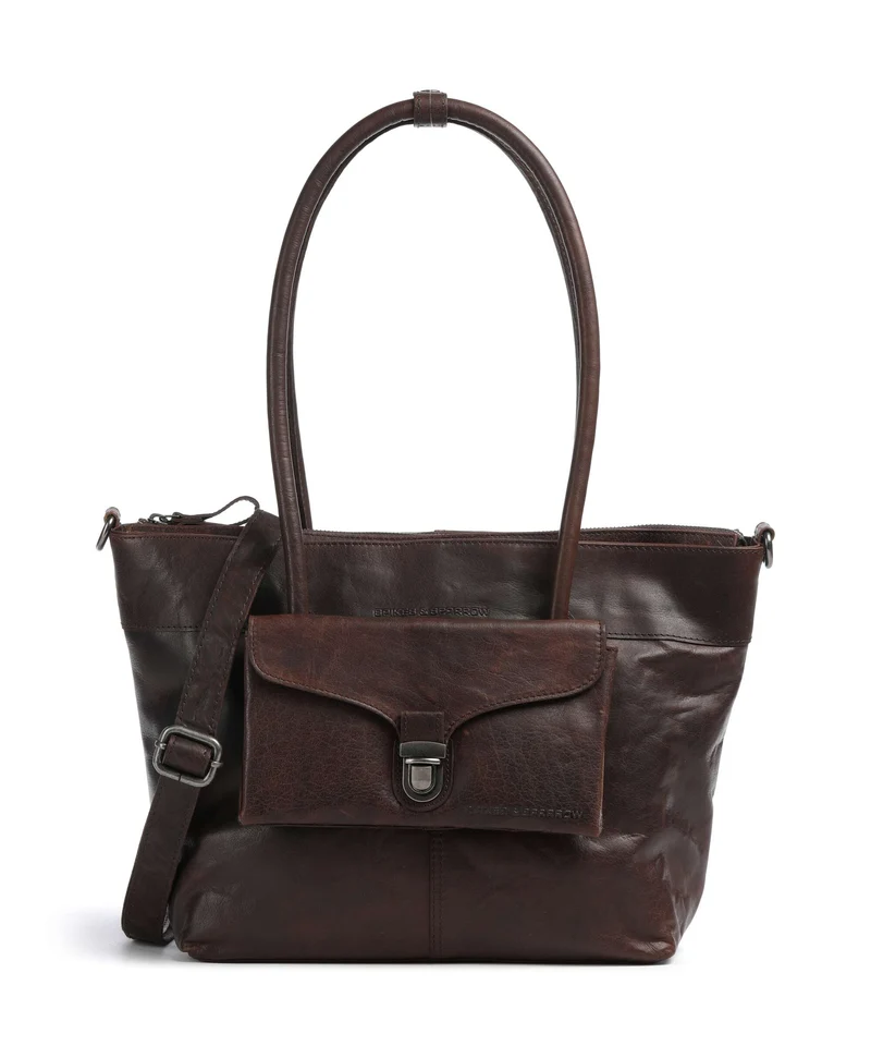 Spikes & Sparrow Bronco Yara Borsa shopper dark brown