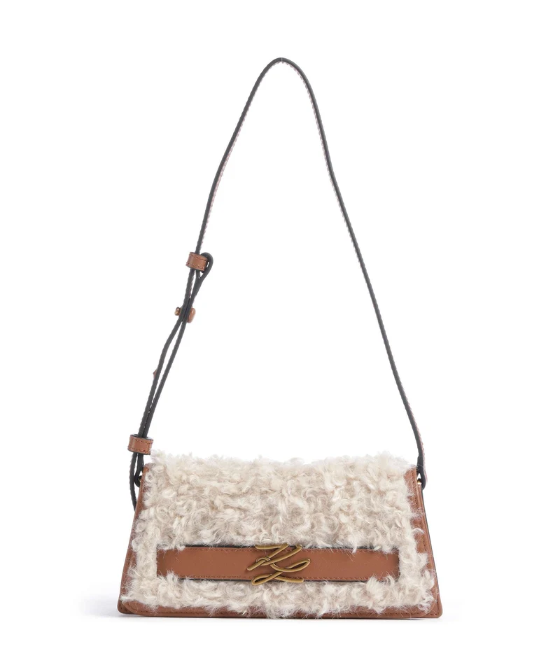 Karl Lagerfeld K/Autograph Mini Borsa a spalla natural tan