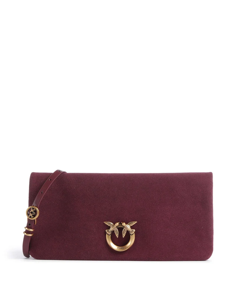 Pinko Click Soft Horizontal Classic Borsa a tracolla ribes intenso/antique gold