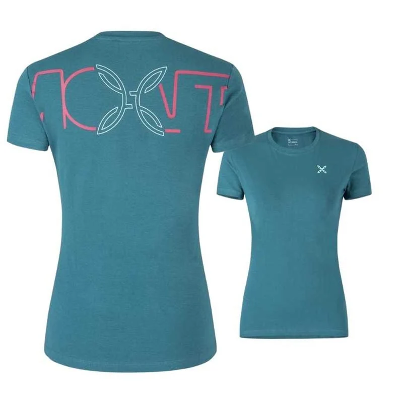 Brand T-Shirt Montagna Donna Ardesia Bianco