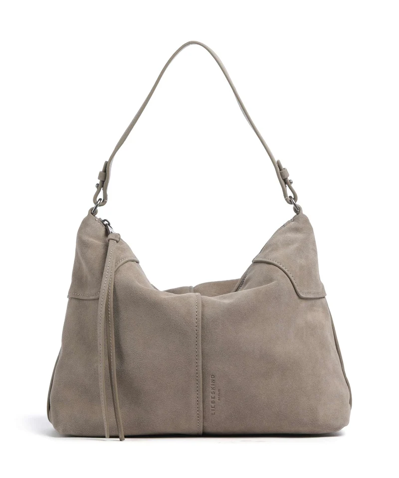 Liebeskind Mila Hydro Suede Borsa hobo neutral grey