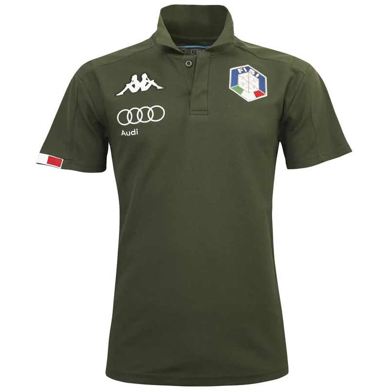 6 Cento Abiang 3F FISI Polo Unisex Verde Militare