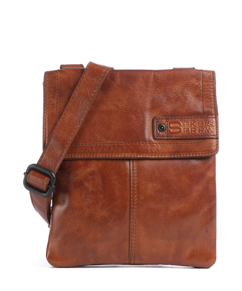 Spikes & Sparrow Apache Jake Borsa a tracolla brandy