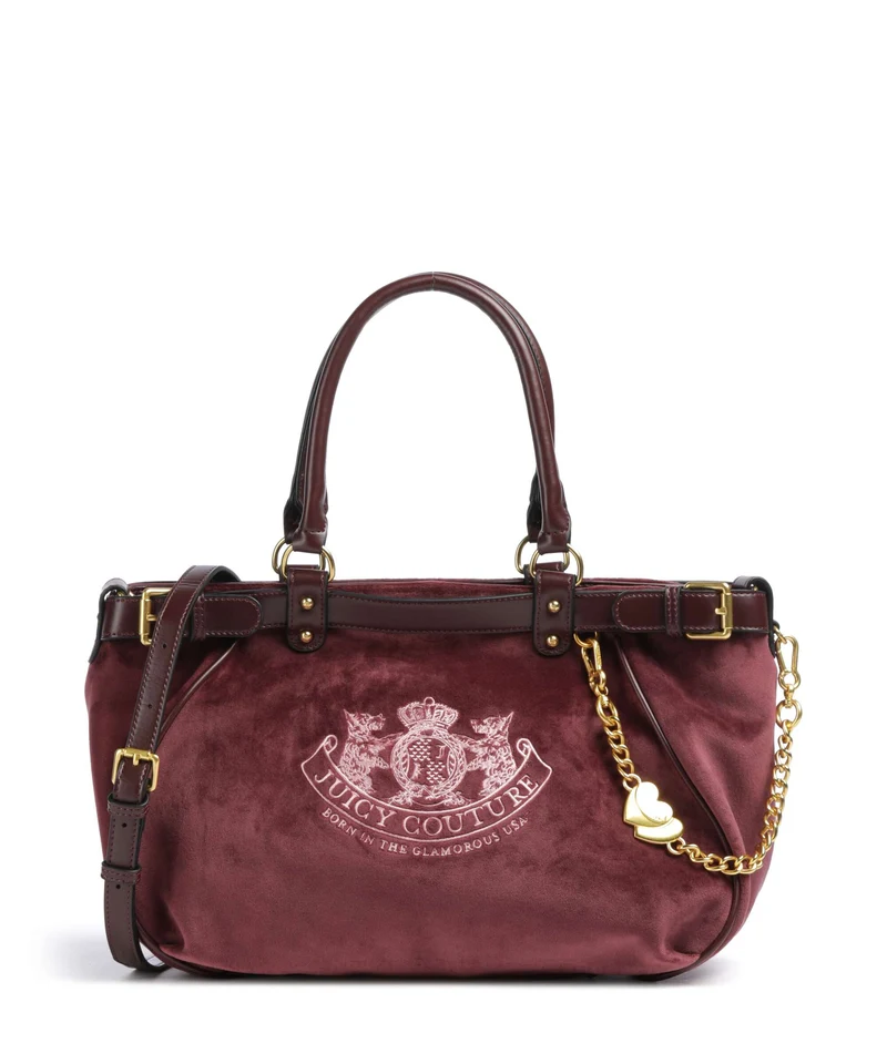Juicy Couture Twig Narrative Velvet L Borsa shopper winetasting