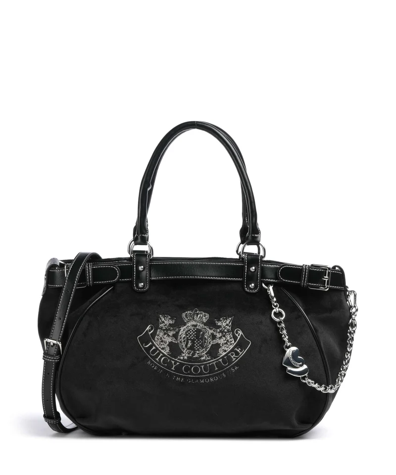 Juicy Couture Twig Narrative Velvet L Borsa shopper black