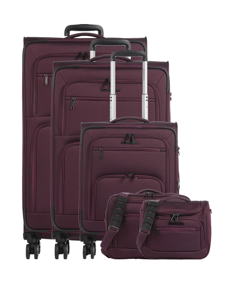 Travelite Cubis Set valigie trolley (4 ruote) berry