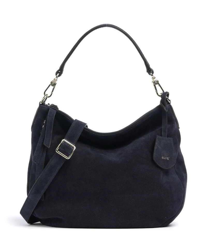 Abro Suede Juna Small Borsa hobo navy
