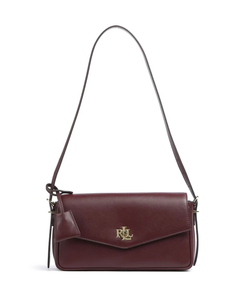 Lauren Ralph Lauren Farrah Medium Borsa a spalla dark garnet