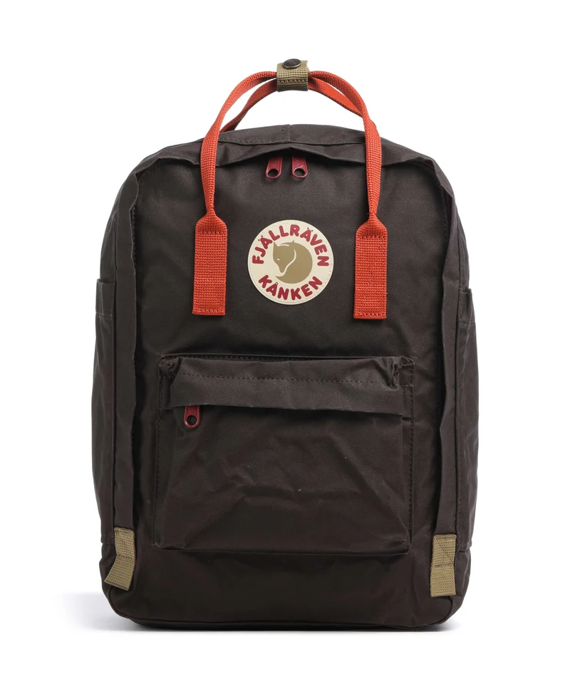 Fjällräven Kånken Laptop 15" Borsa porta pc black oak/rowan red