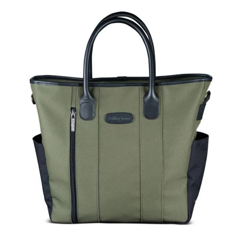 Billingham Borsa Best Boy Tote FibreNyte Salvia/Bordi Cuoio nero