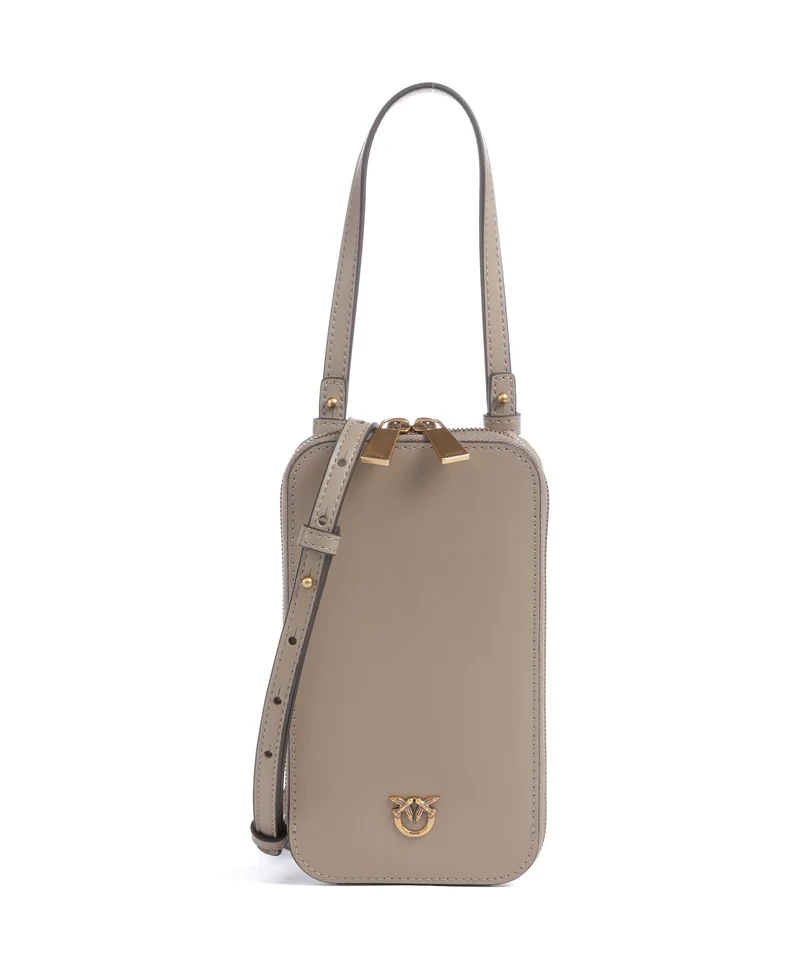 Pinko Borsetta porta cellulare grigio talpa/antique gold