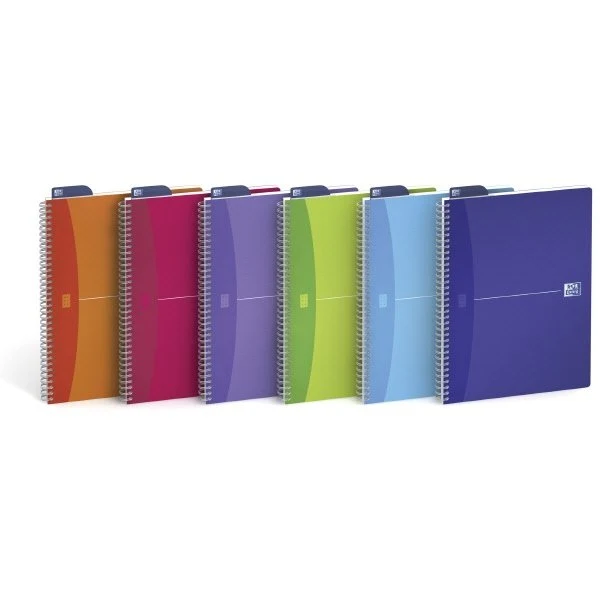 Blocco notes spiralato My Colors Oxford - A4 - quadretti 5 mm con margine- 90 fogli