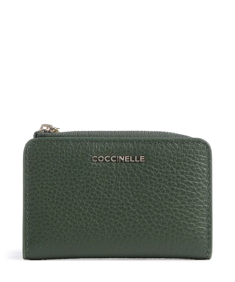 Coccinelle Metallic Soft Portafoglio garden green