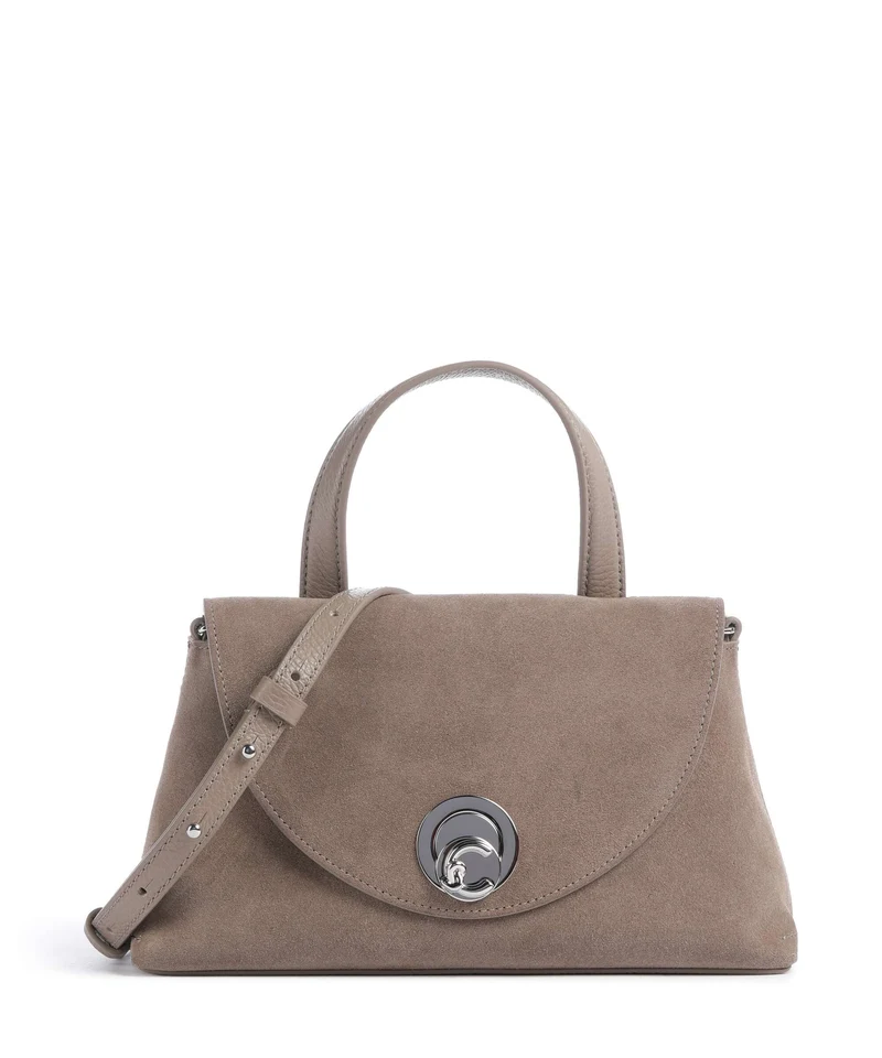 Coccinelle Nikla Suede Borsa a mano warm taupe
