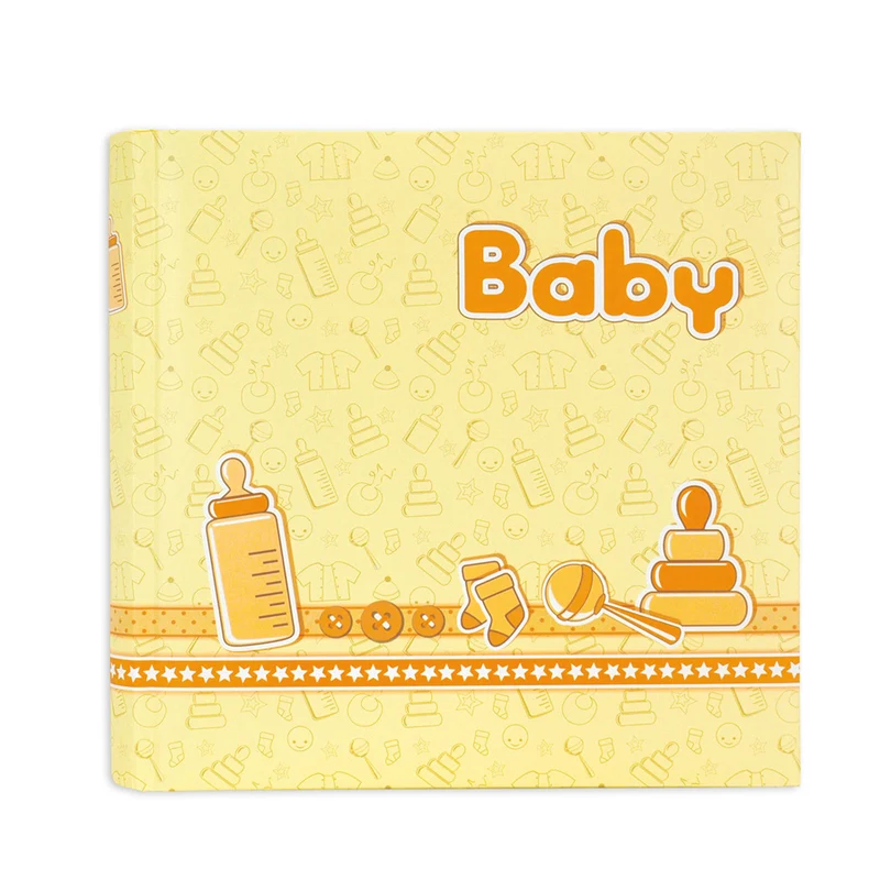 Album con pagine in cartoncino bianco "Bebe Orange" 20 fogli (24x24) - Art. BE2420O
