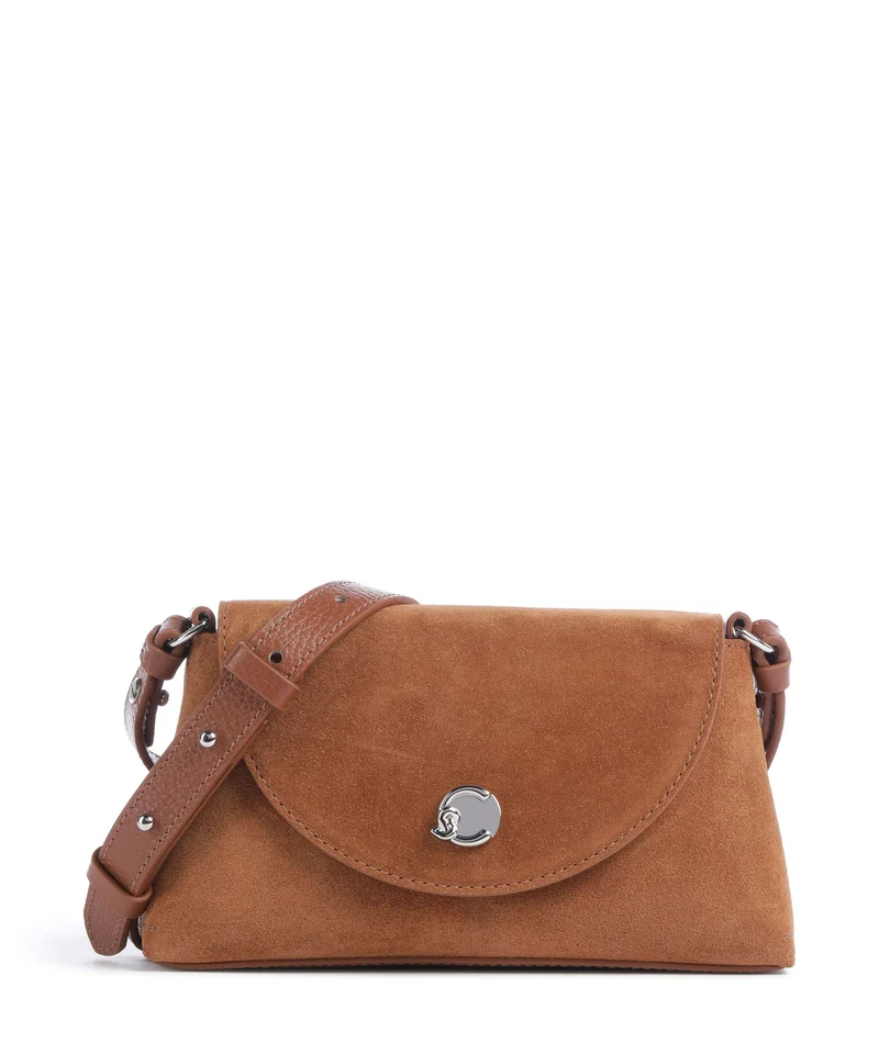 Coccinelle Nikla Suede Borsa a tracolla cognac