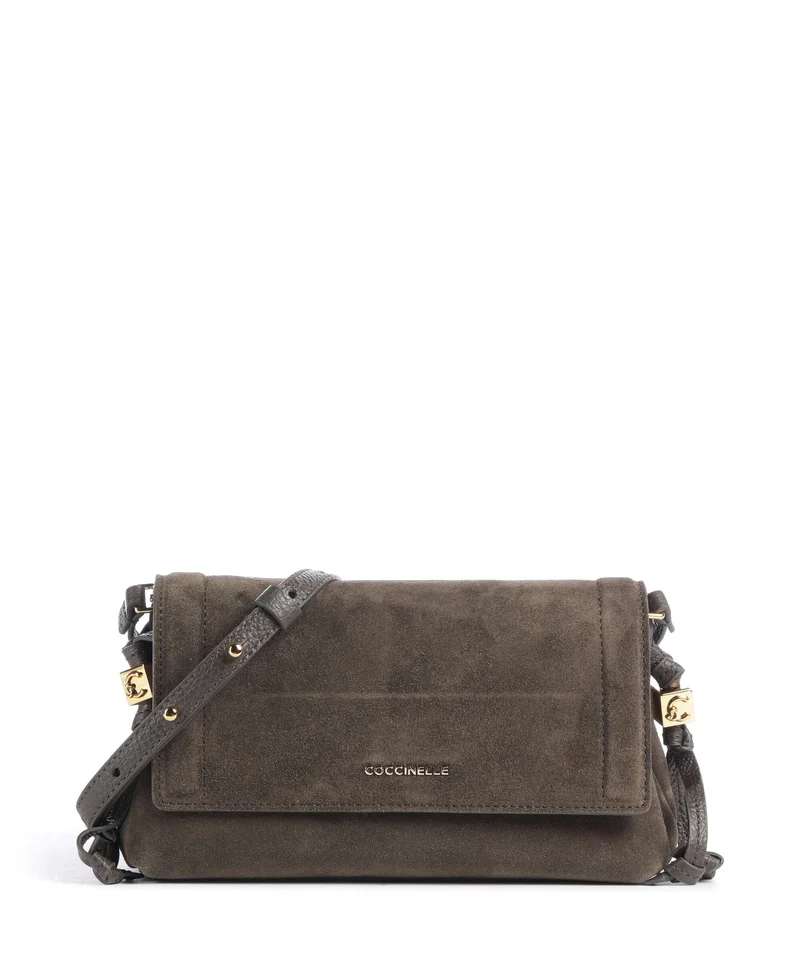 Coccinelle Thess Suede Borsa a tracolla fango