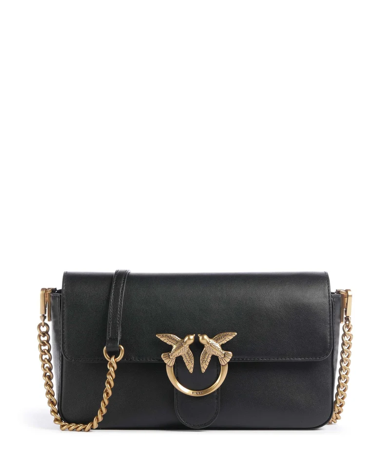 Pinko Love One Classic Slouchy Borsa a tracolla nero/antique gold