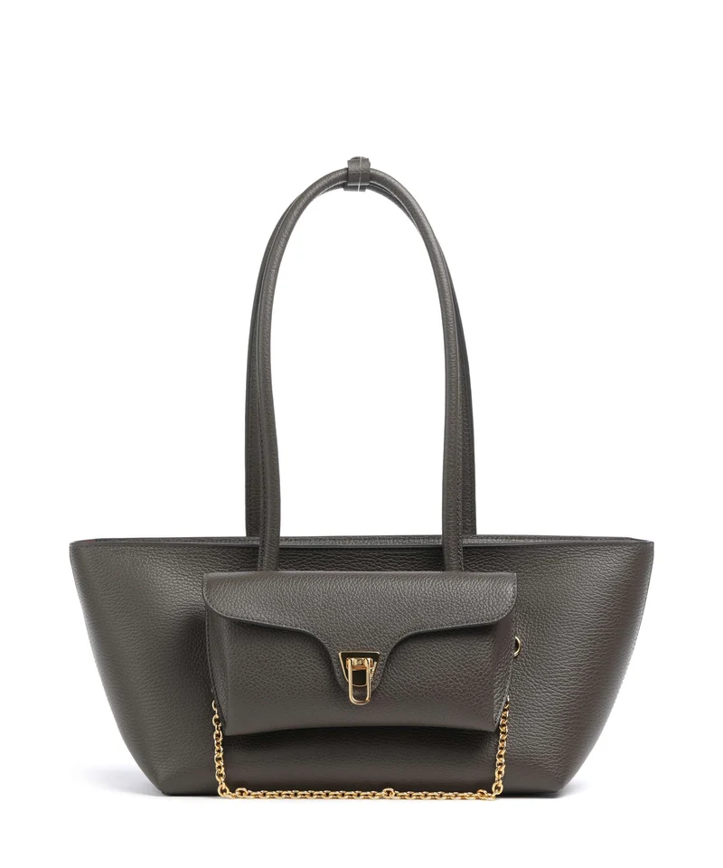 Coccinelle Beat Double Borsa a spalla fango
