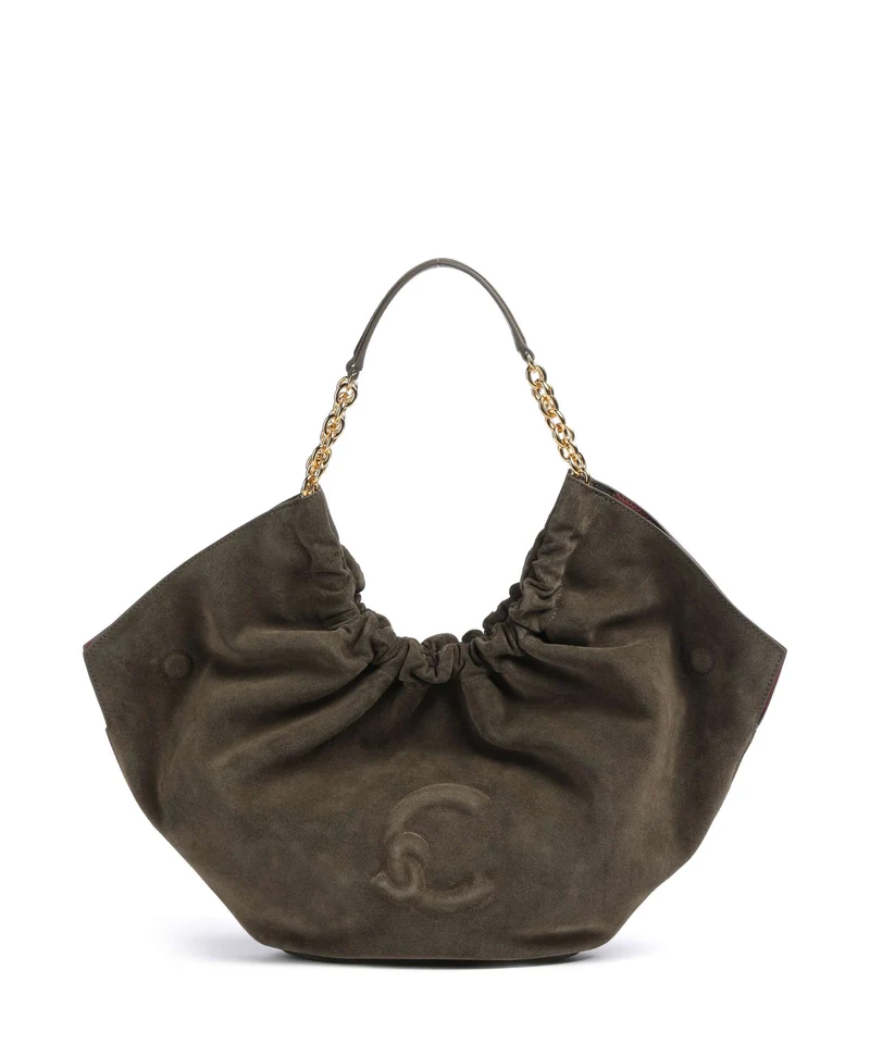 Coccinelle Smash Suede Borsa hobo fango
