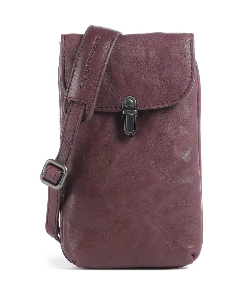 Aunts & Uncles Grandma's Luxury Club Mrs. Lemon Twist Borsetta porta cellulare dark cherry