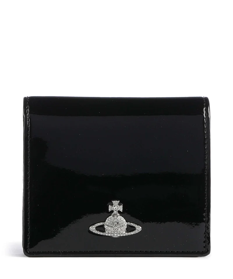 Vivienne Westwood Patent Portafoglio black/diamante orb