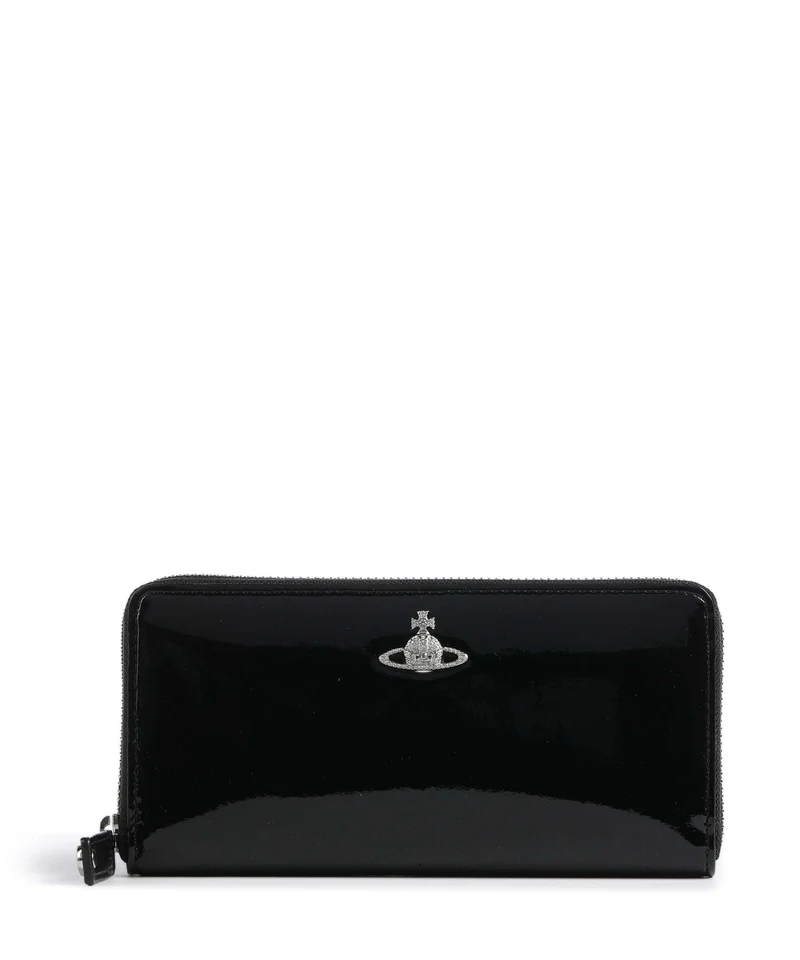 Vivienne Westwood Patent Portafoglio black/diamante orb
