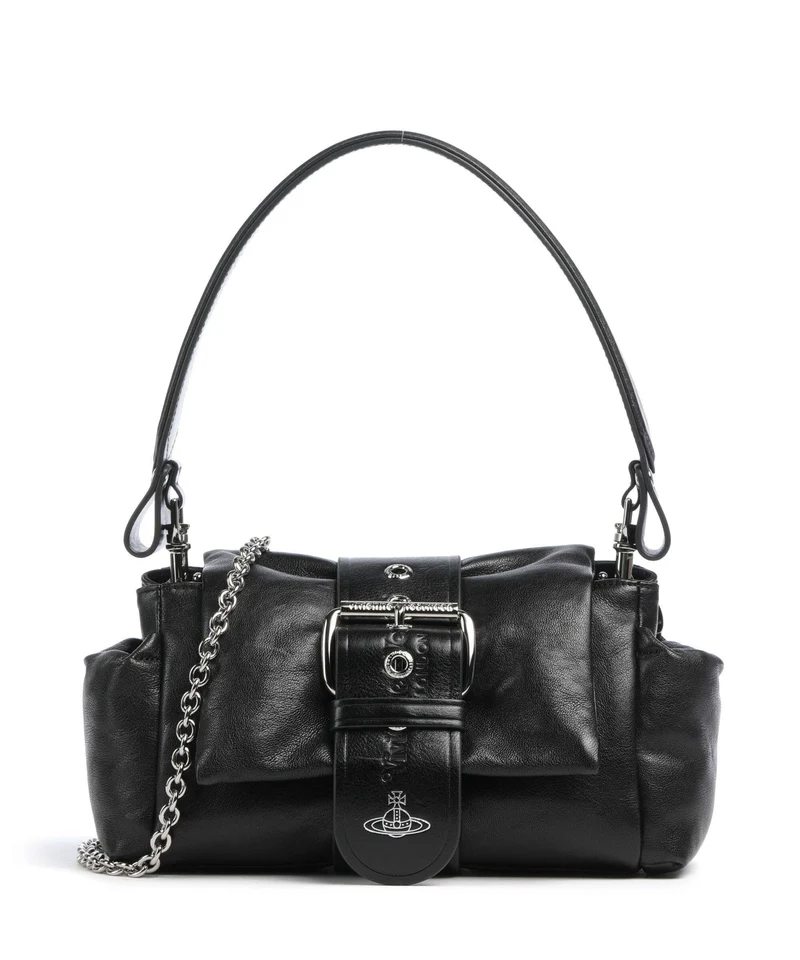 Vivienne Westwood Hazel Treasure Supple Borsa a spalla black