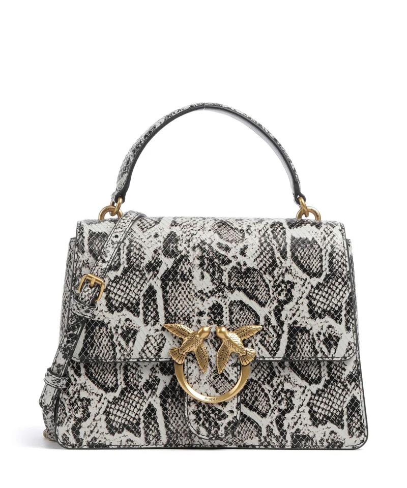 Pinko Love One Classic Borsa a mano roccia/nero/antique gold