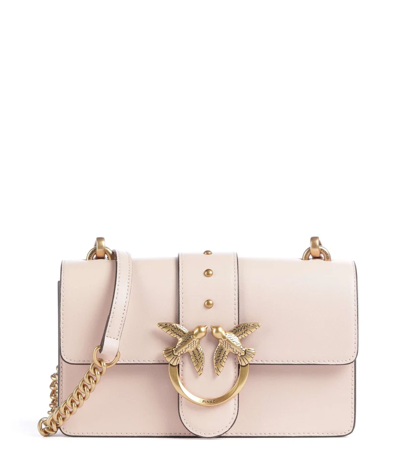 Pinko Love One Mini Borsa a tracolla rosa cammeo/antique gold